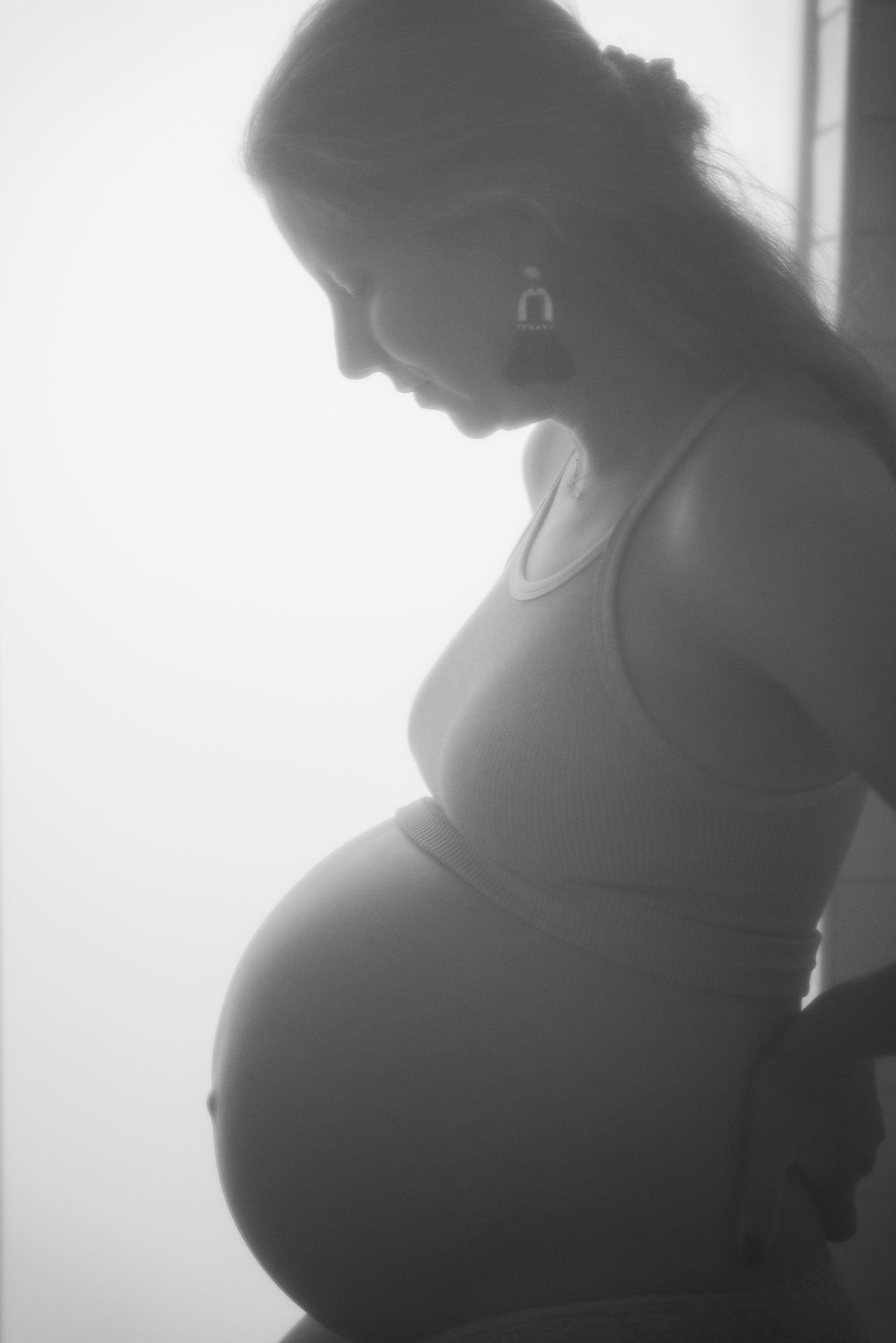 Pregnant mother in contemplation