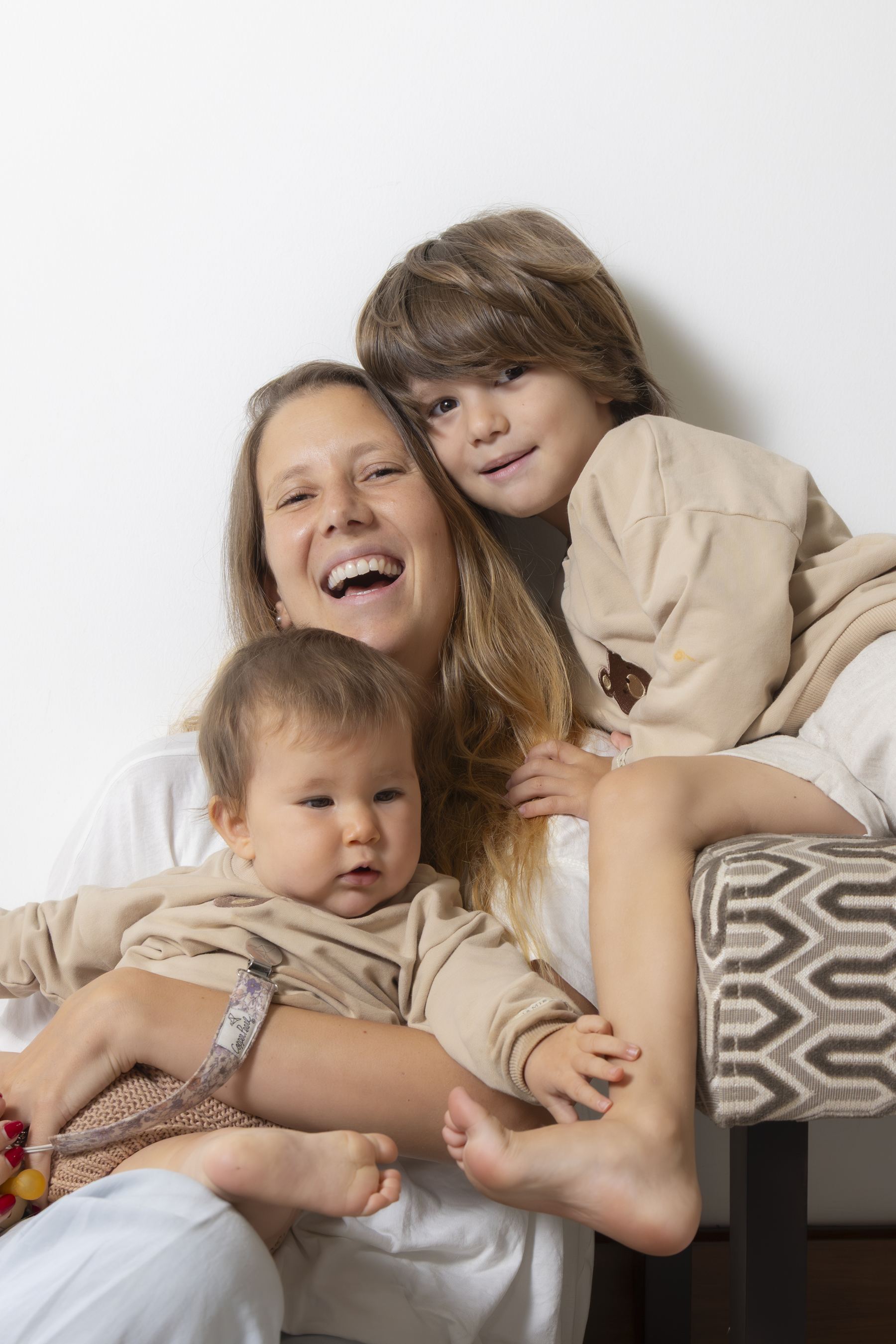 Ana Mancera with her two children